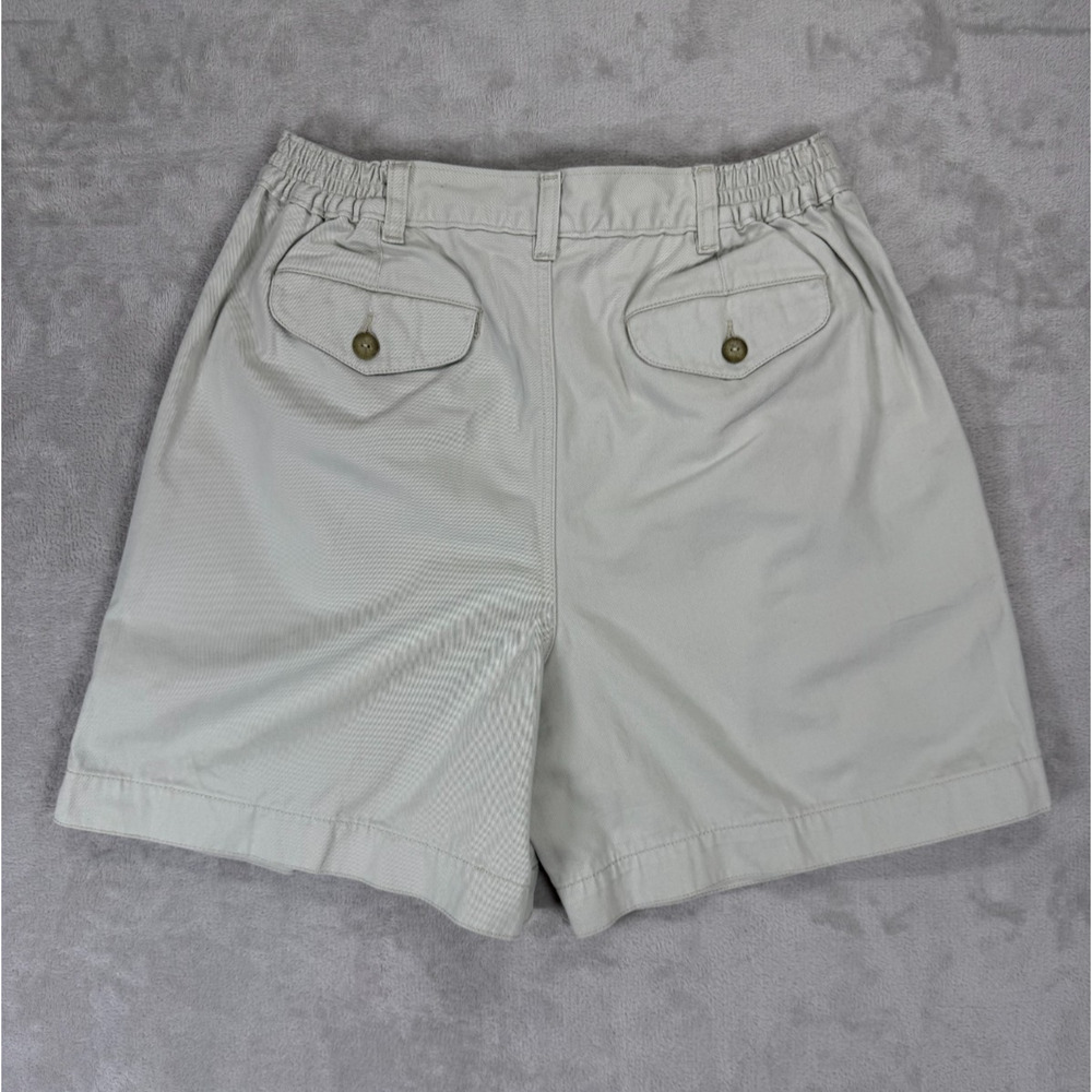 Vintage Walt Disney World Mickey Mouse Shorts Khaki Pleated Womens Size 10 - Picture 2 of 8
